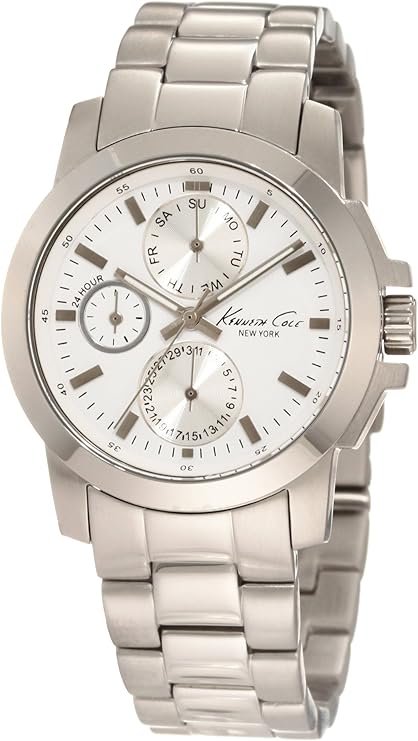 kenneth cole new york 女士 kc4816 dress 运动银色多功能手链手表